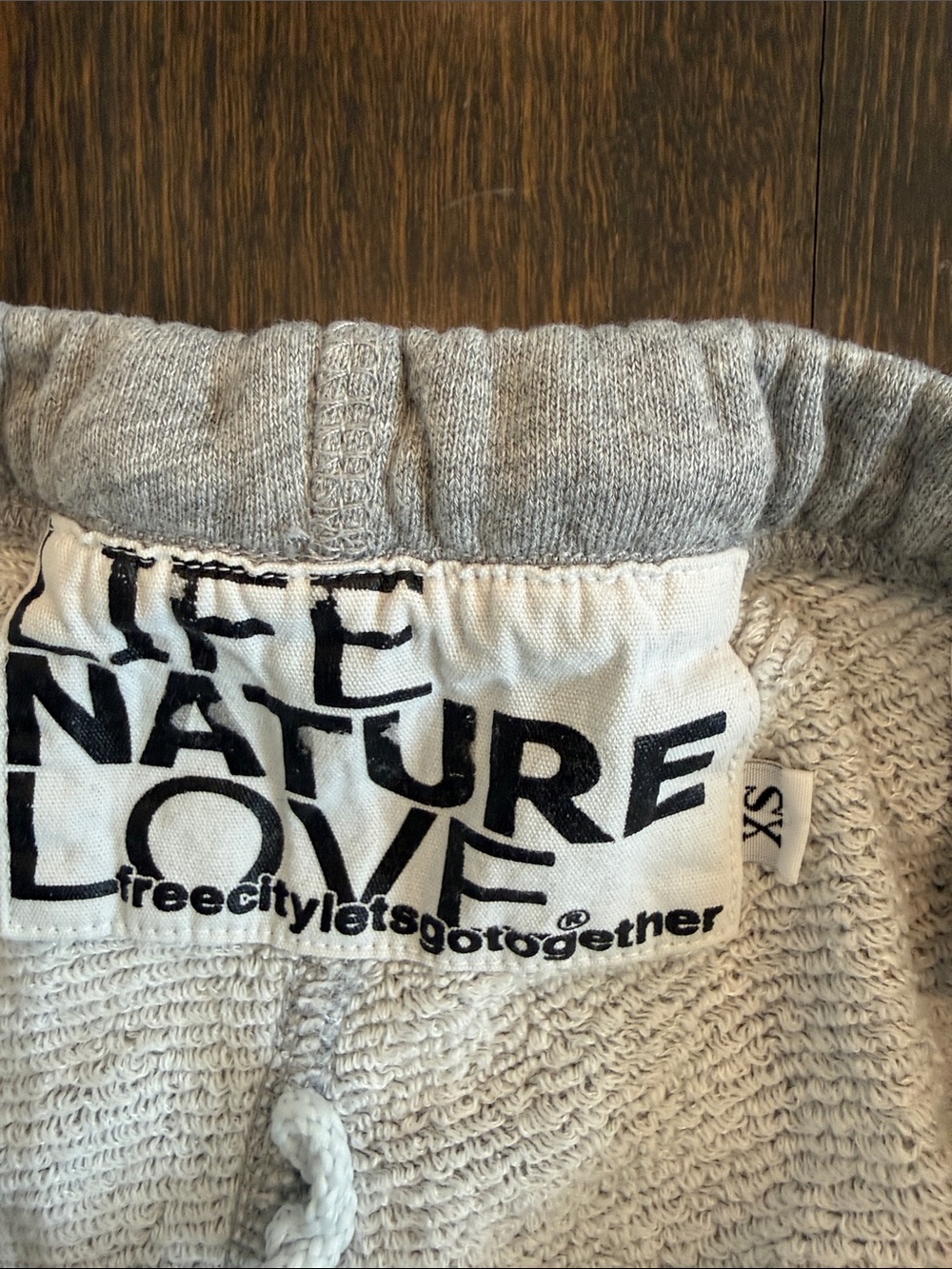 freecity Grey Jogger Sweatpants with Free City Logo and splatter paint - Picture 3 of 8